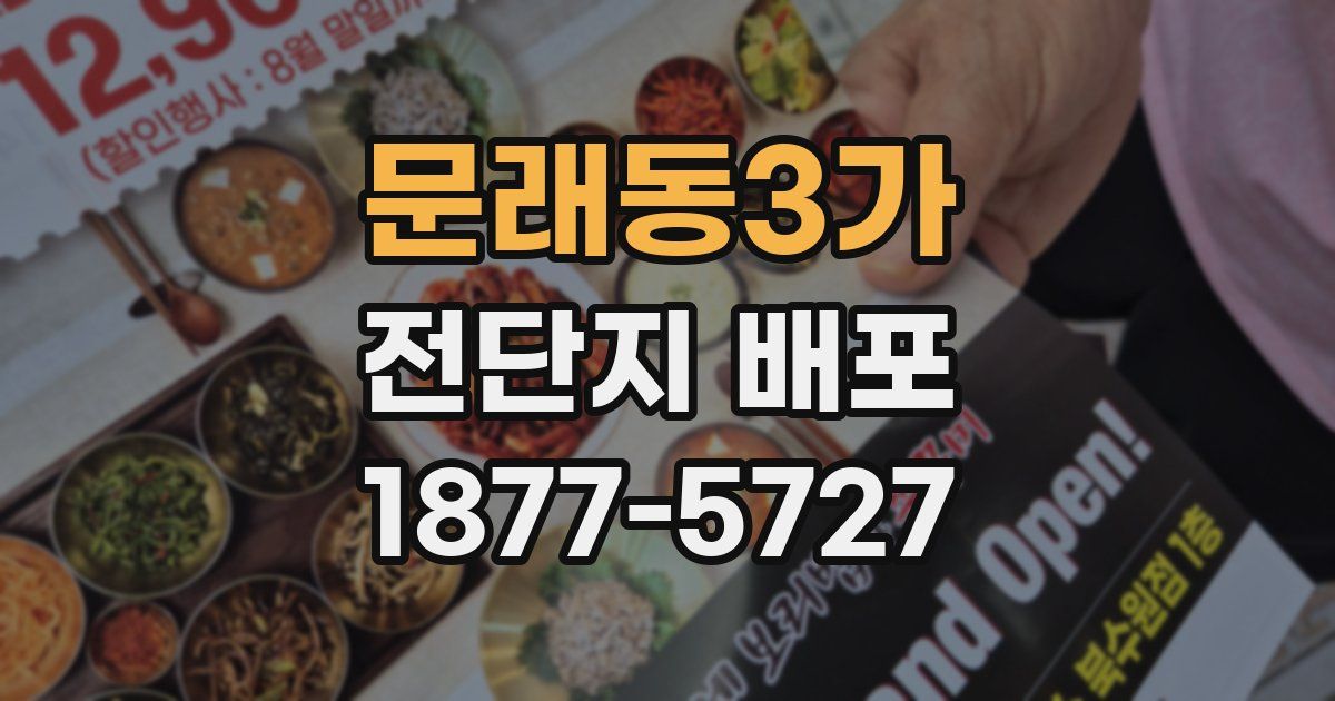 문래동3가 전단지 배포