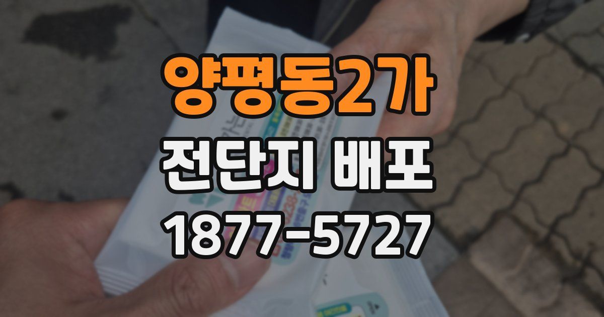 양평동2가 전단지 배포