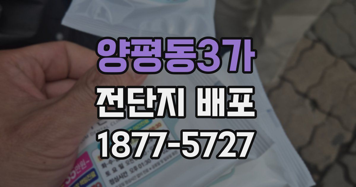 양평동3가 전단지 배포