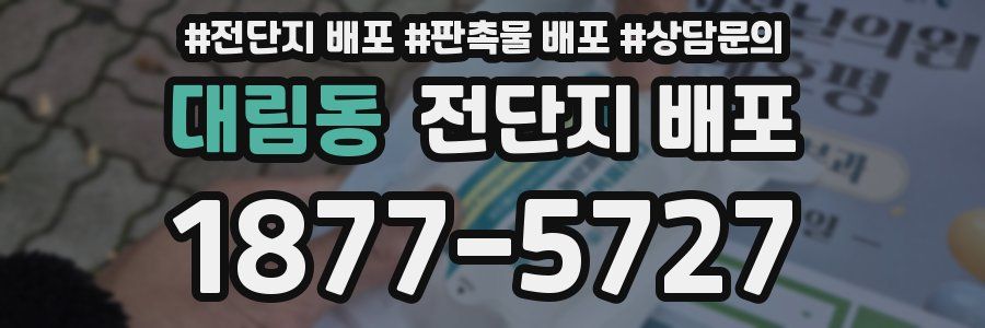 대림동 전단지 배포