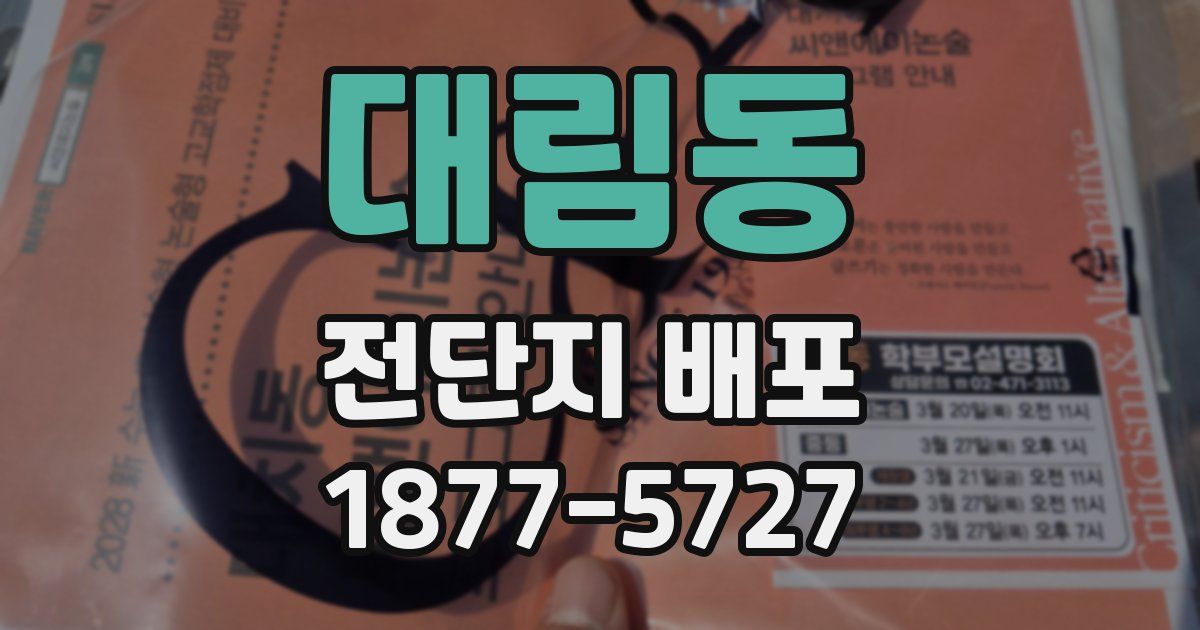 대림동 전단지 배포