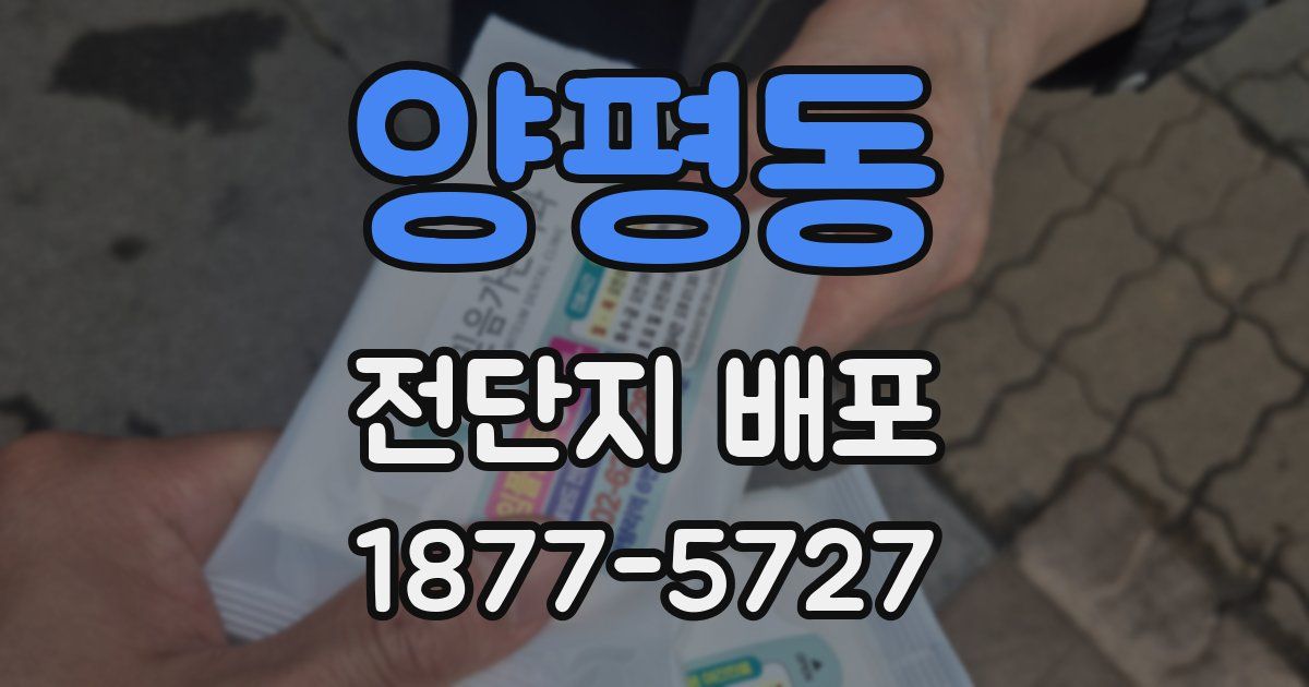 양평동 전단지 배포