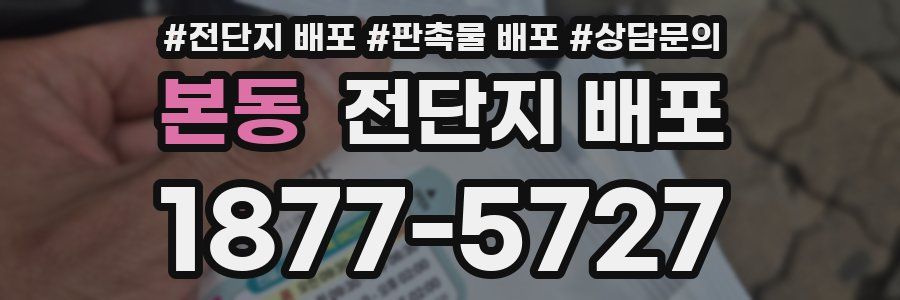 본동 전단지 배포
