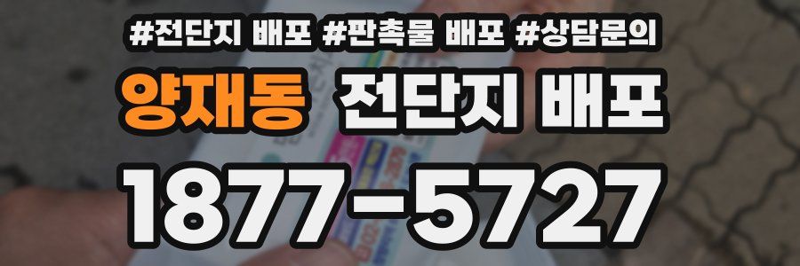 양재동 전단지 배포