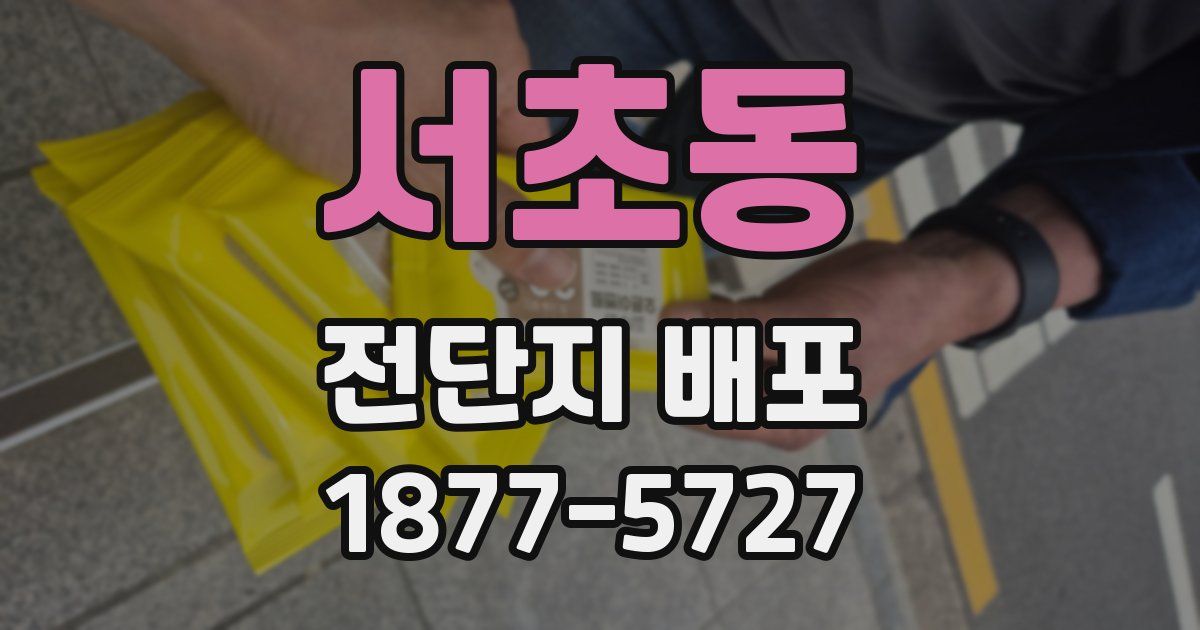 서초동 전단지 배포