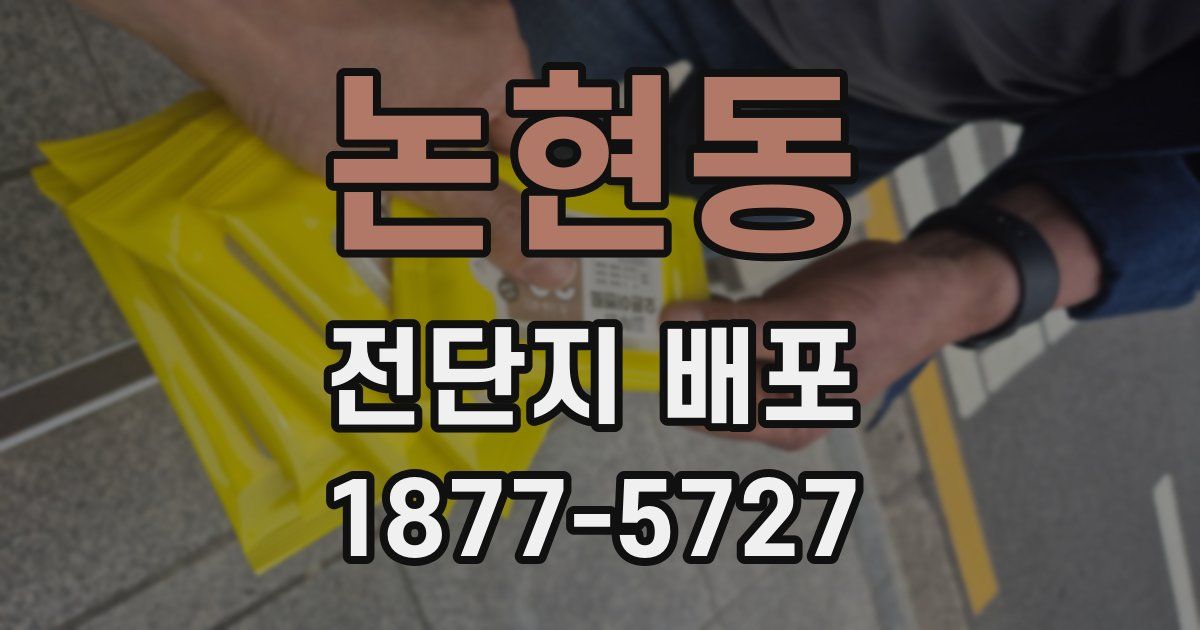 논현동 전단지 배포