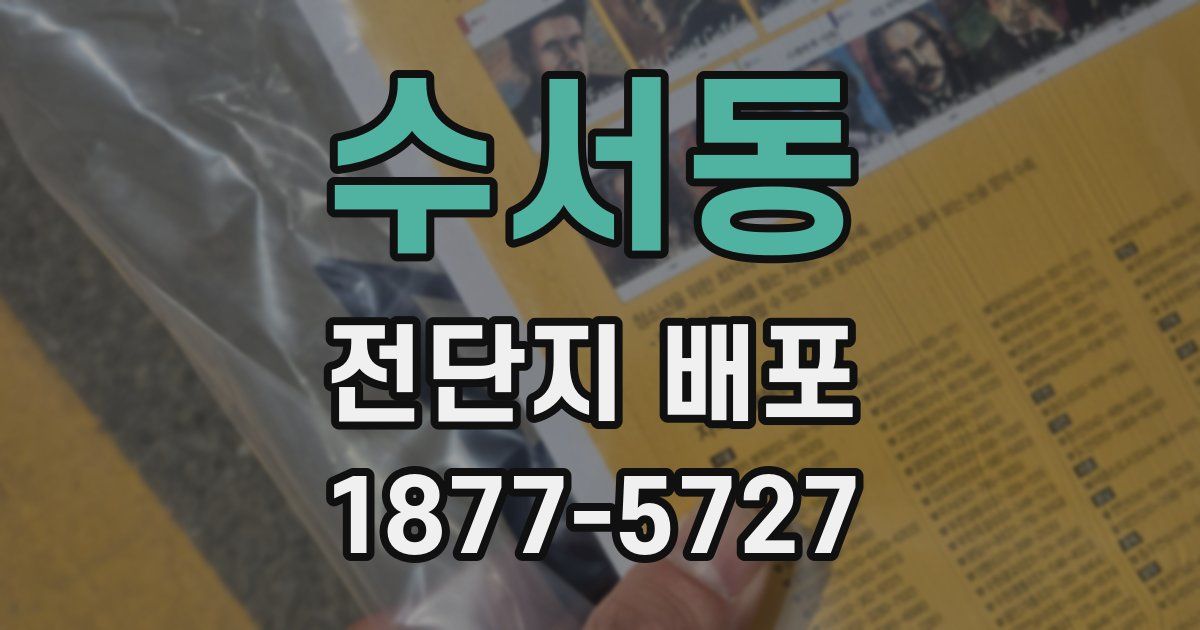 수서동 전단지 배포