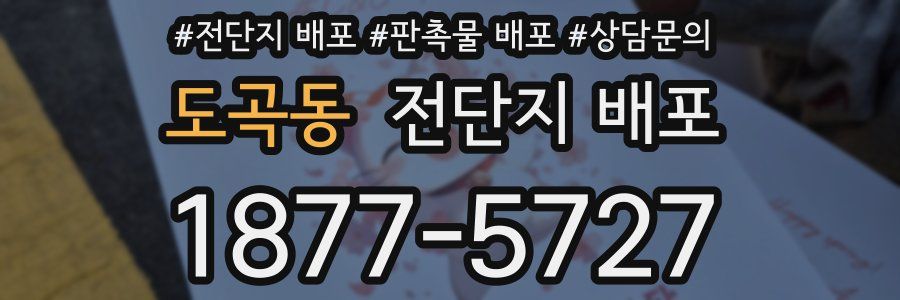 도곡동 전단지 배포
