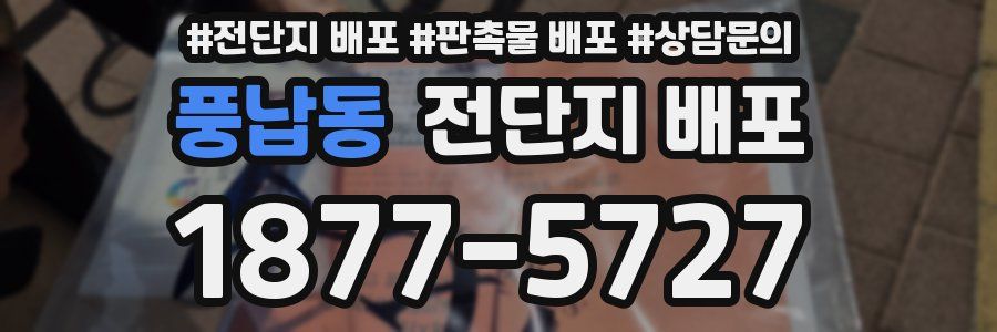 풍납동 전단지 배포