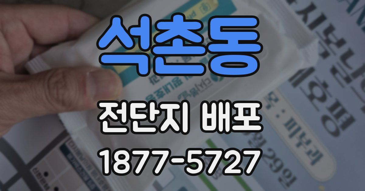 석촌동 전단지 배포