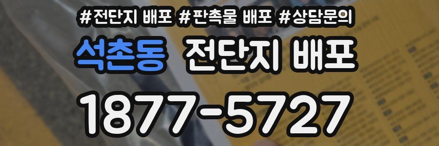 석촌동 전단지 배포