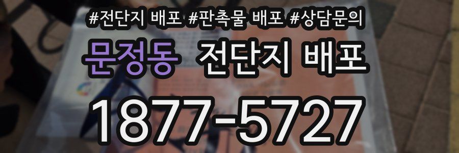 문정동 전단지 배포