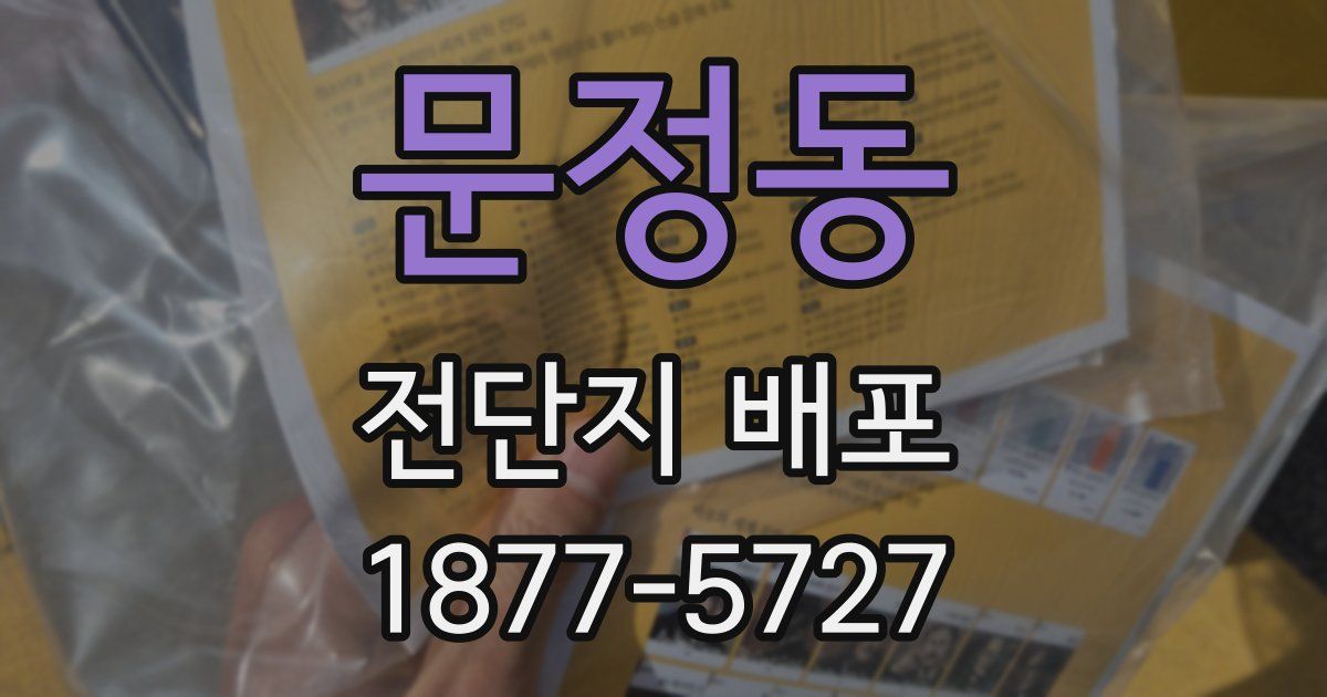 문정동 전단지 배포