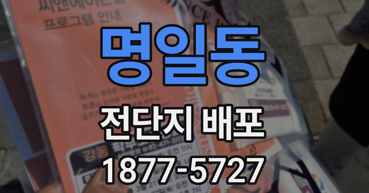 명일동 전단지 배포