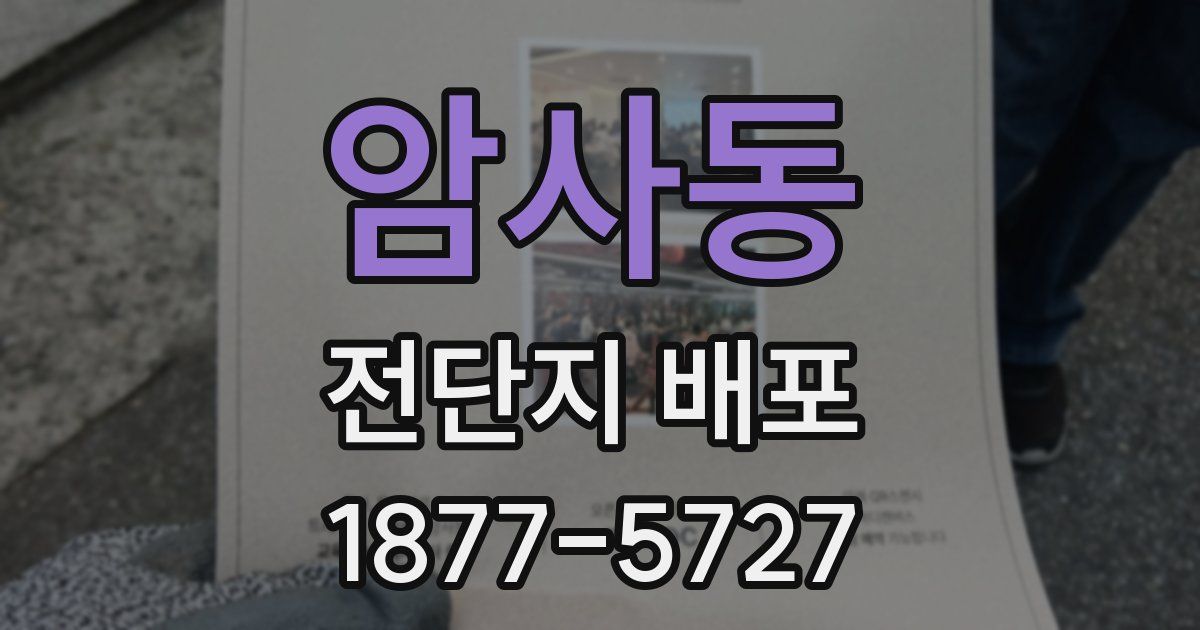 암사동 전단지 배포