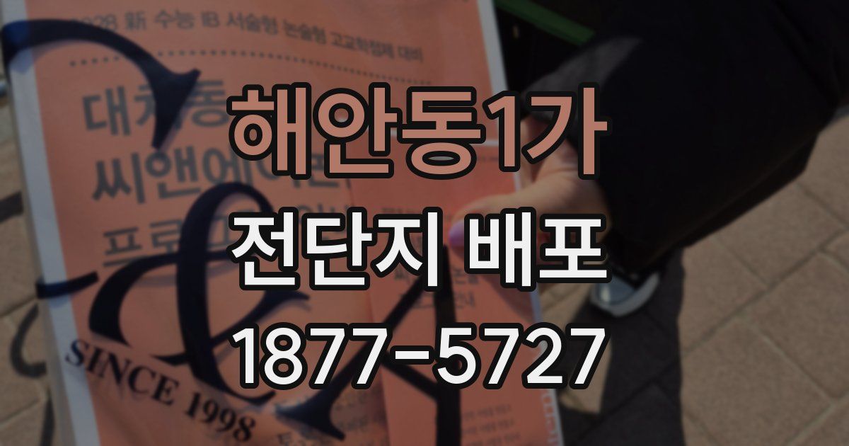 해안동1가 전단지 배포