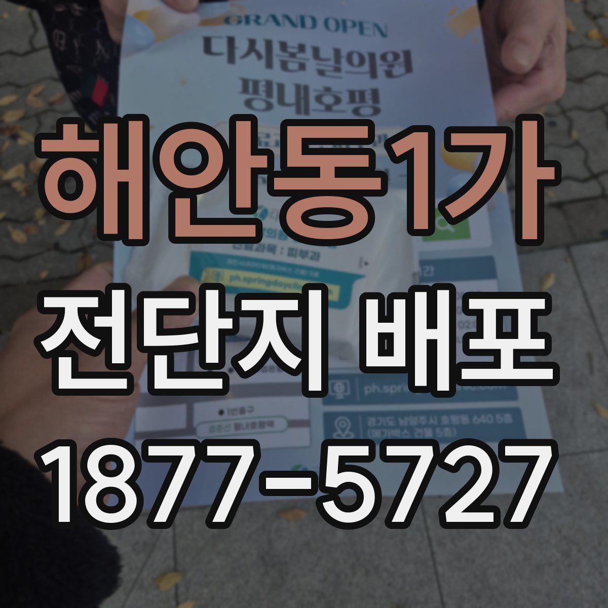 해안동1가 전단지 배포