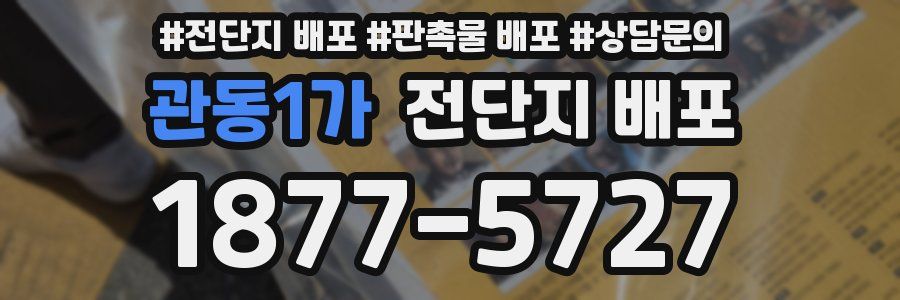 관동1가 전단지 배포