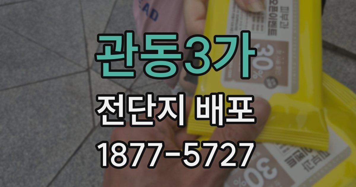 관동3가 전단지 배포