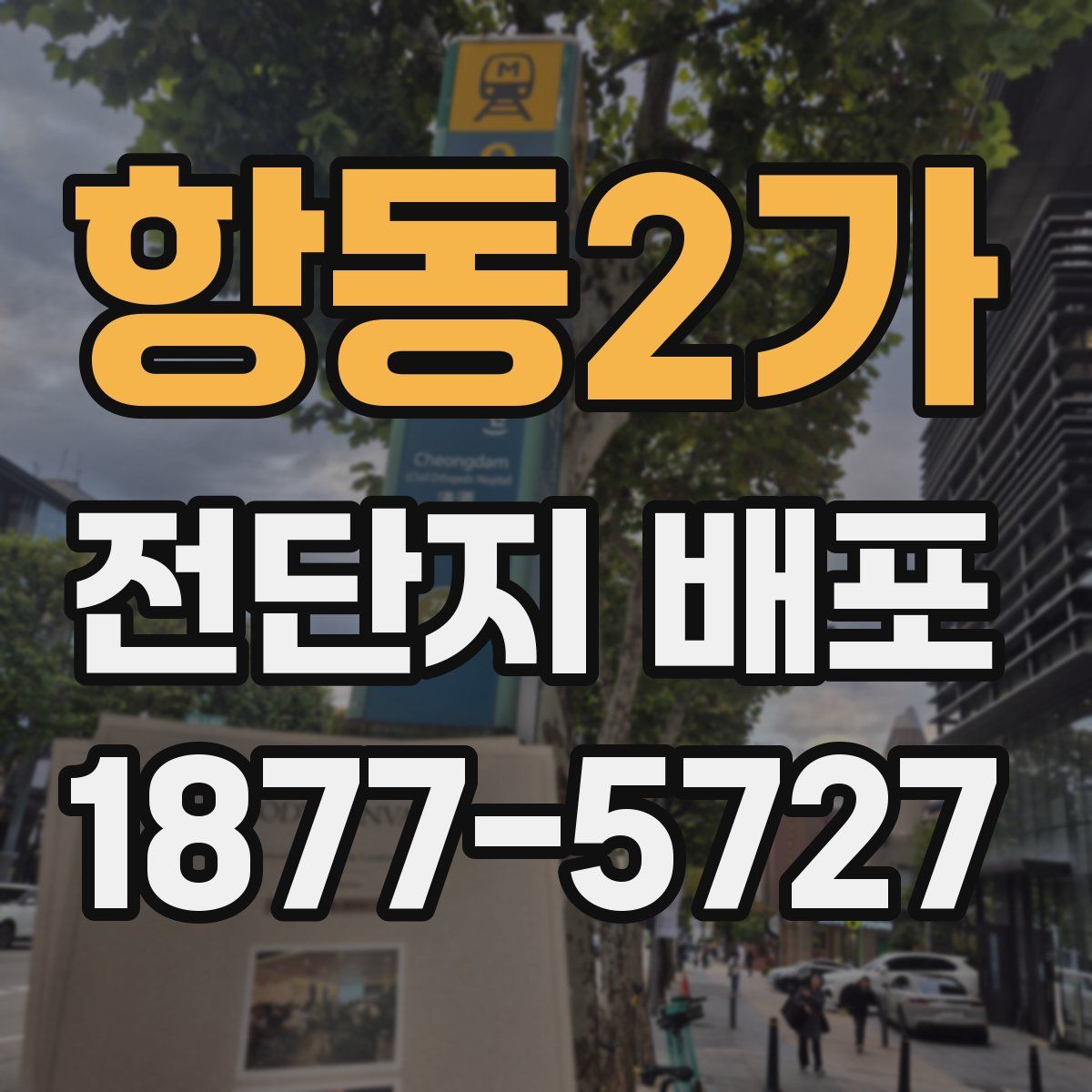 항동2가 전단지 배포