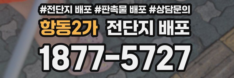 항동2가 전단지 배포