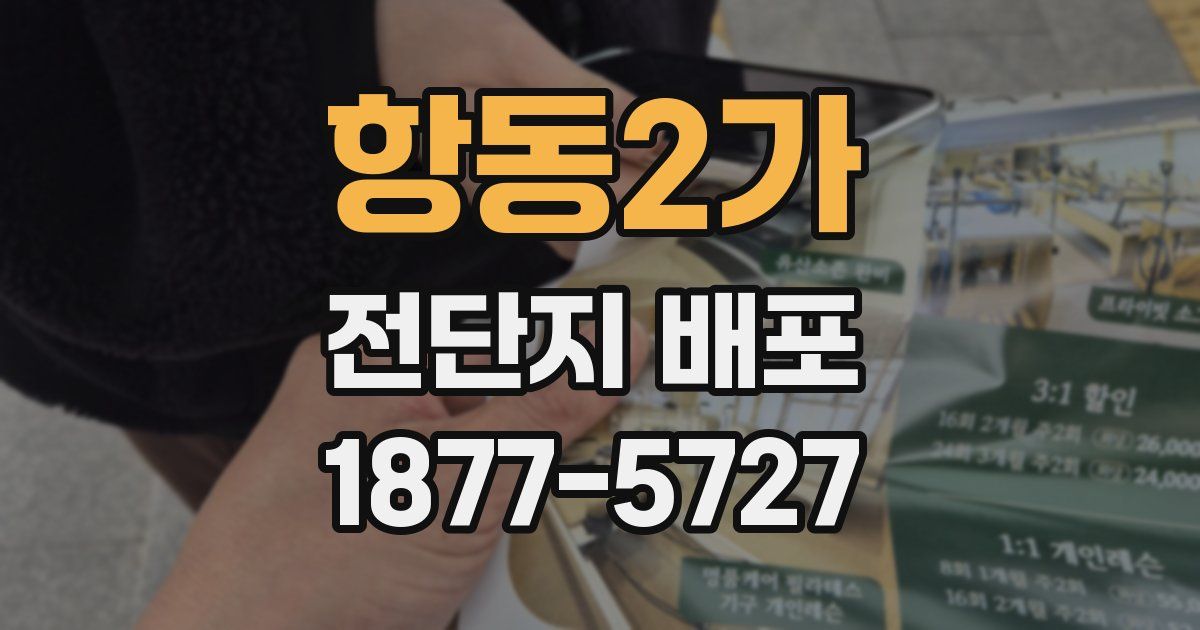 항동2가 전단지 배포