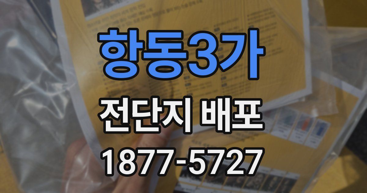 항동3가 전단지 배포