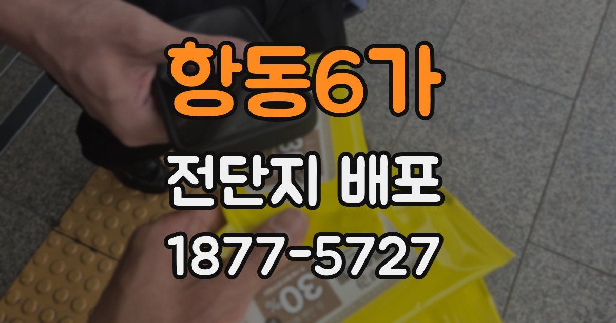 항동6가 전단지 배포