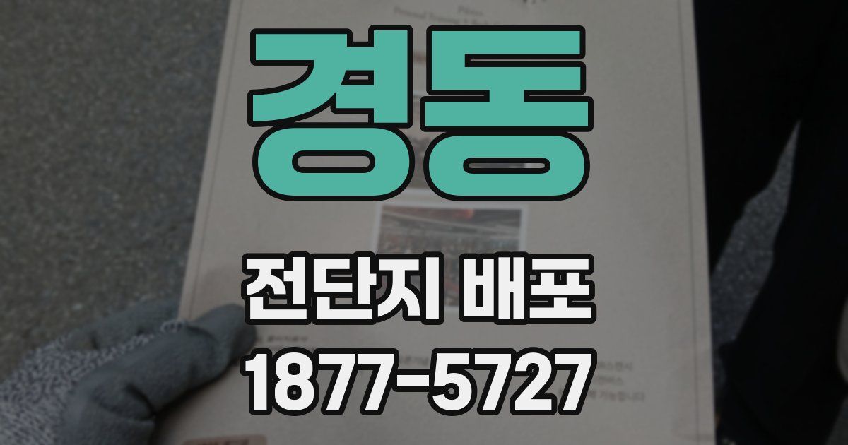 경동 전단지 배포