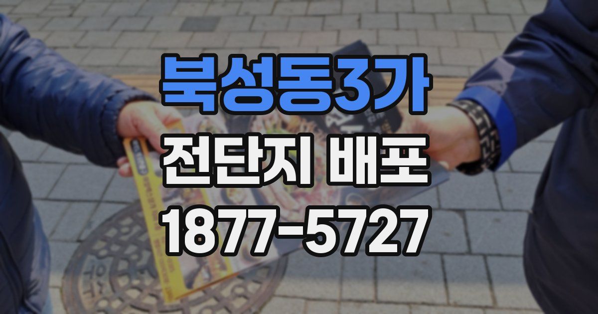 북성동3가 전단지 배포