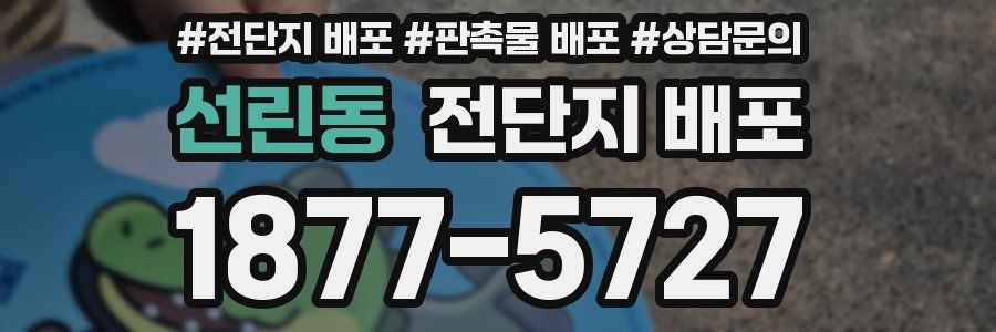 선린동 전단지 배포