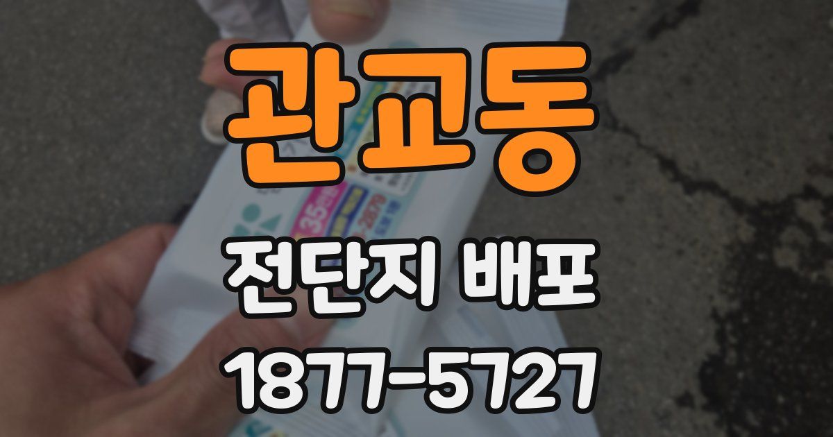 관교동 전단지 배포