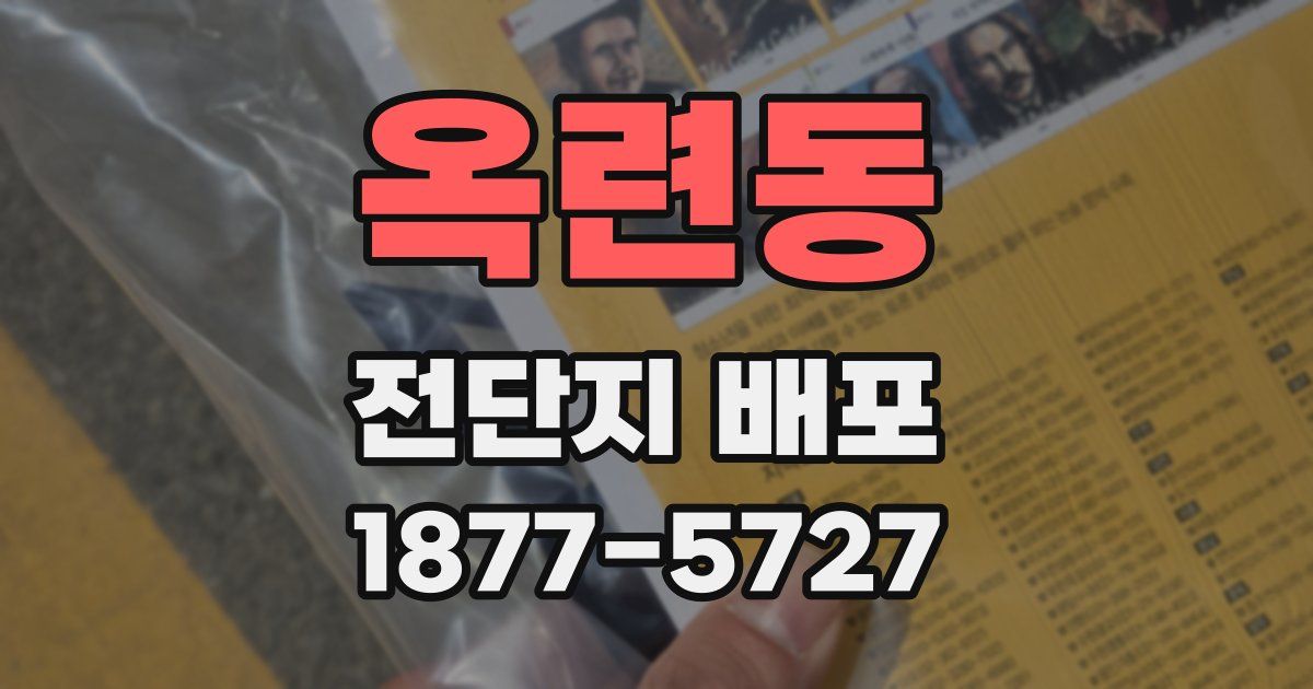 옥련동 전단지 배포