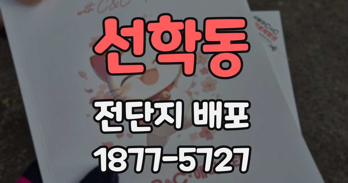 선학동 전단지 배포