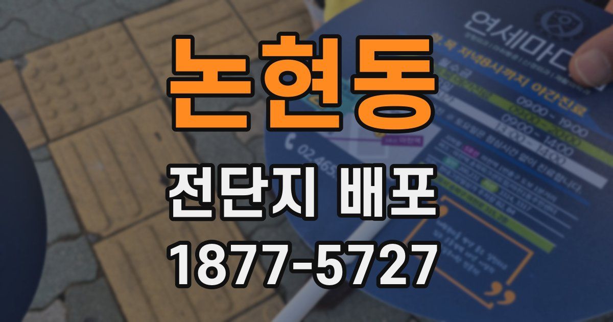 논현동 전단지 배포