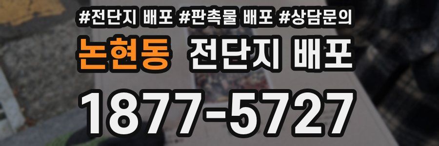 논현동 전단지 배포