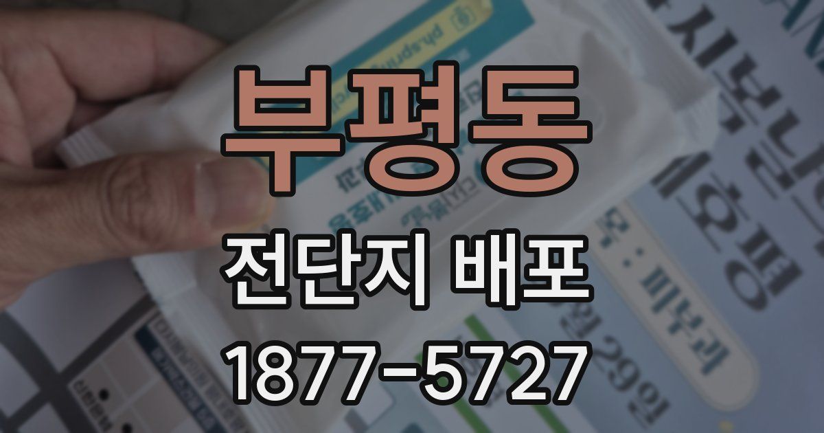 부평동 전단지 배포