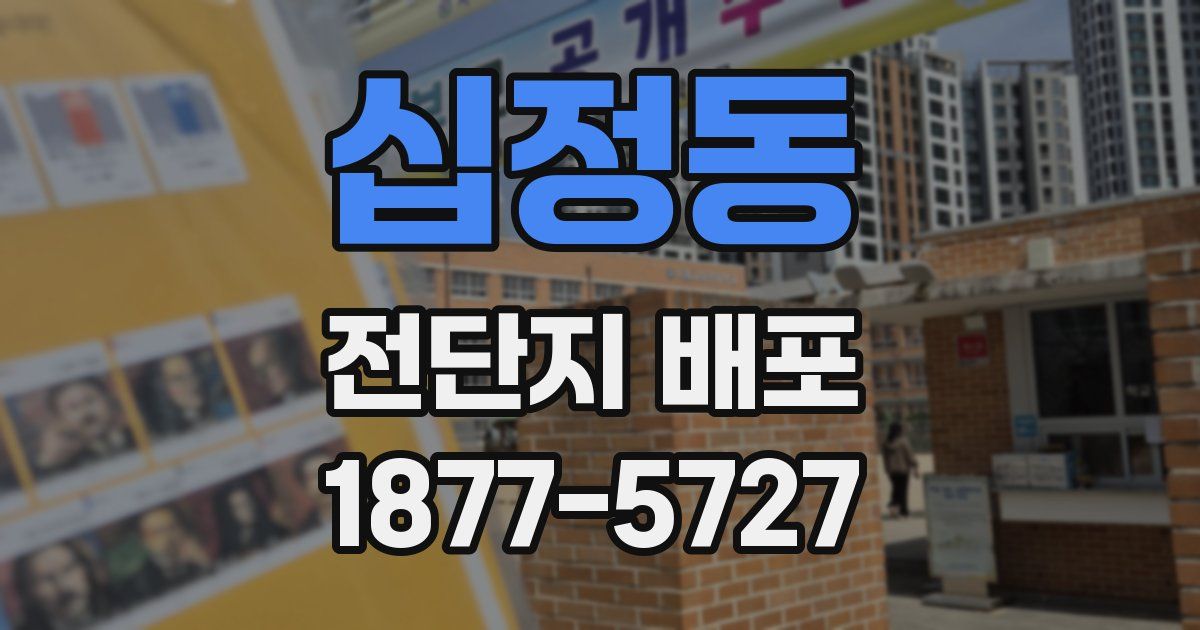 십정동 전단지 배포