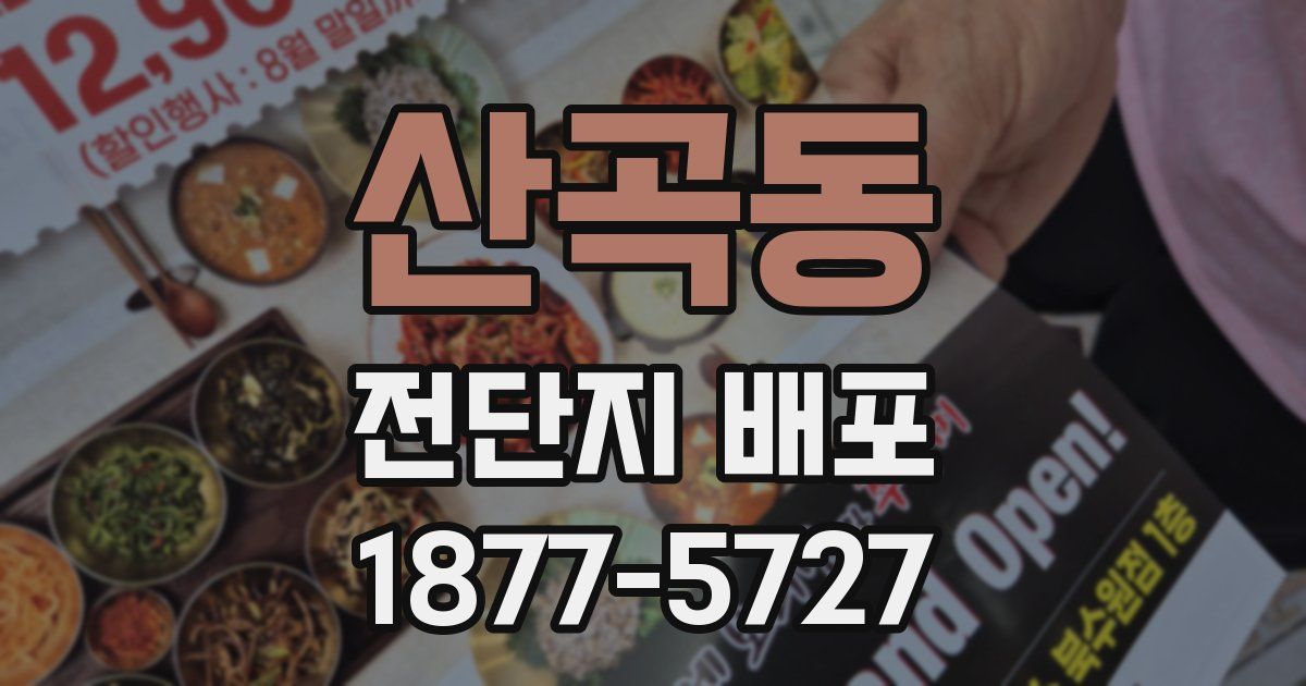 산곡동 전단지 배포