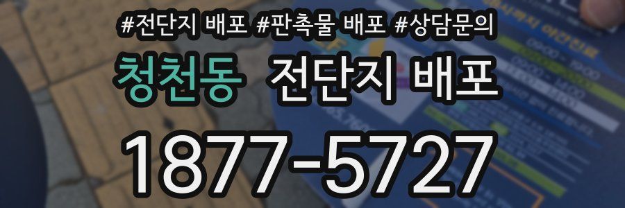 청천동 전단지 배포