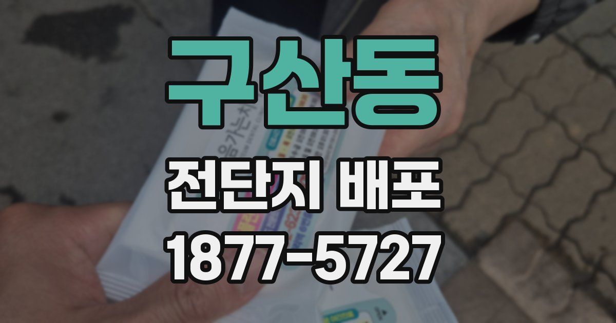 구산동 전단지 배포