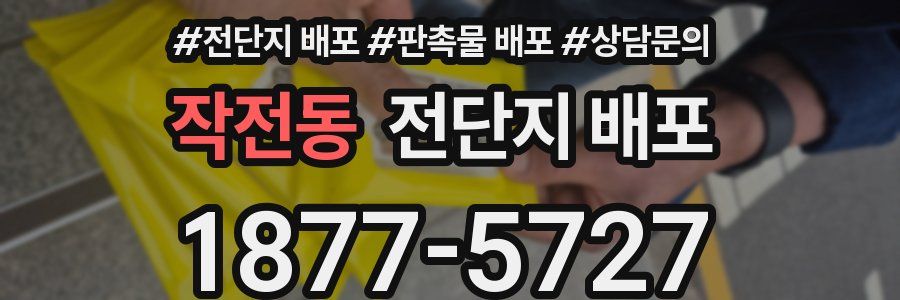 작전동 전단지 배포