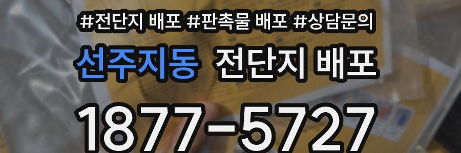 선주지동 전단지 배포