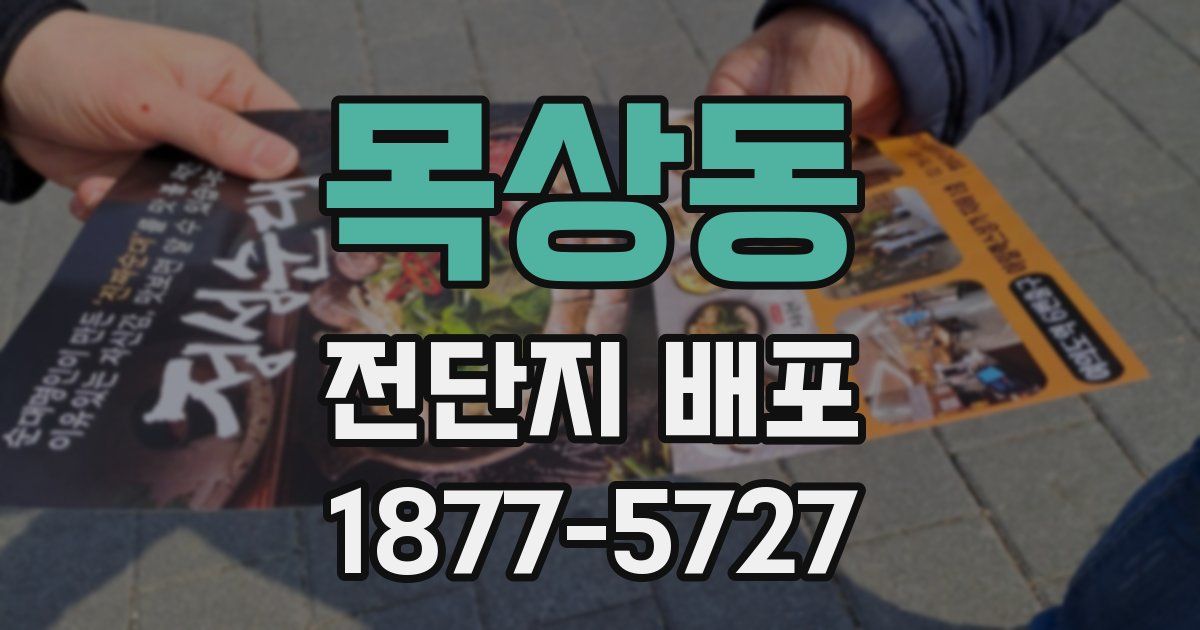 목상동 전단지 배포