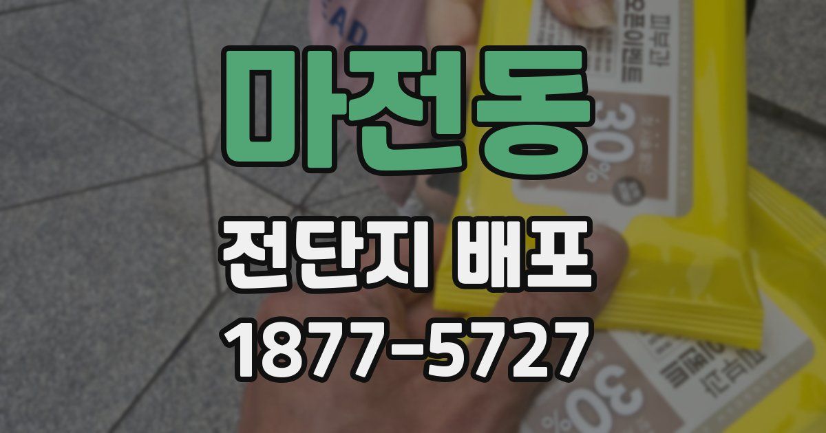 마전동 전단지 배포