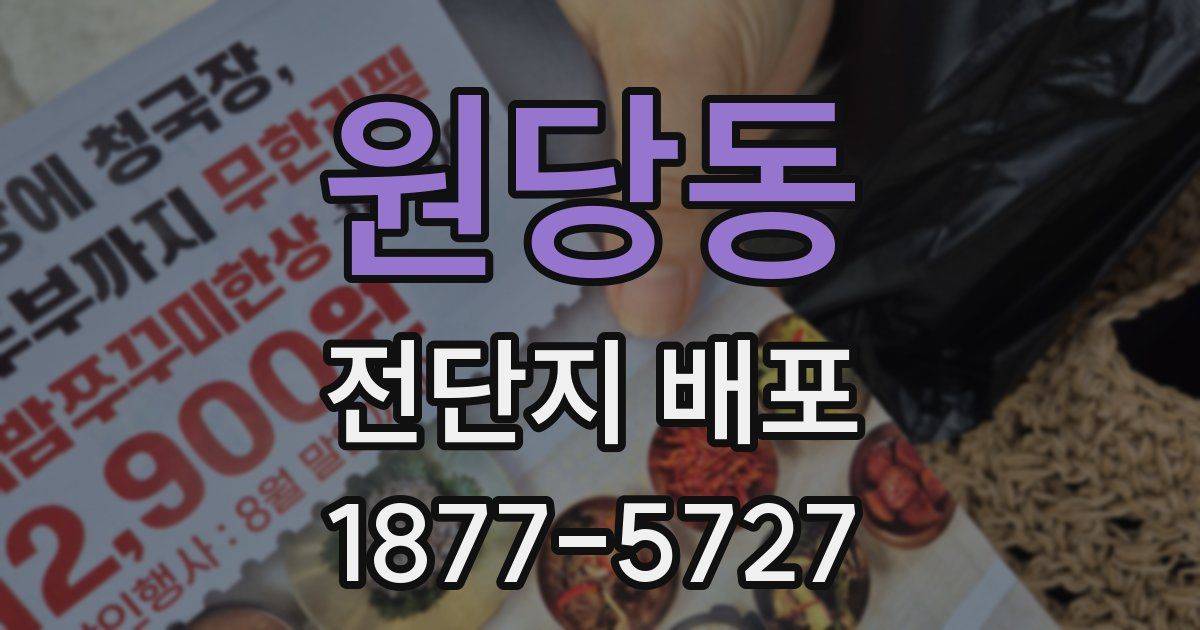 원당동 전단지 배포