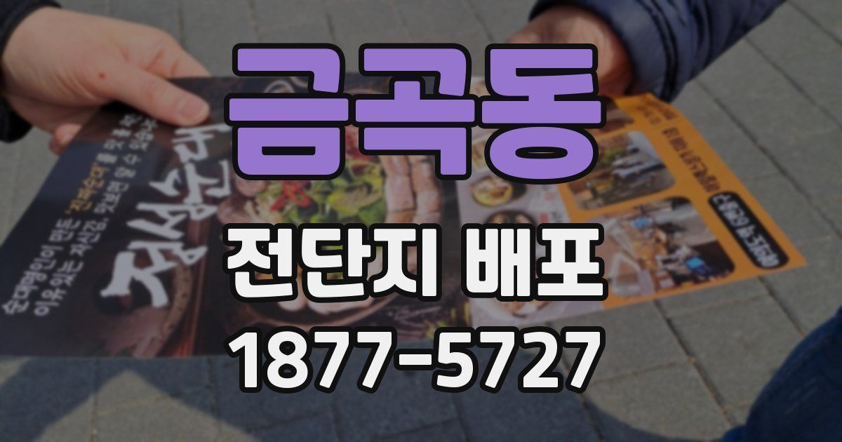 금곡동 전단지 배포