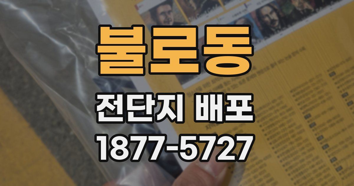 불로동 전단지 배포