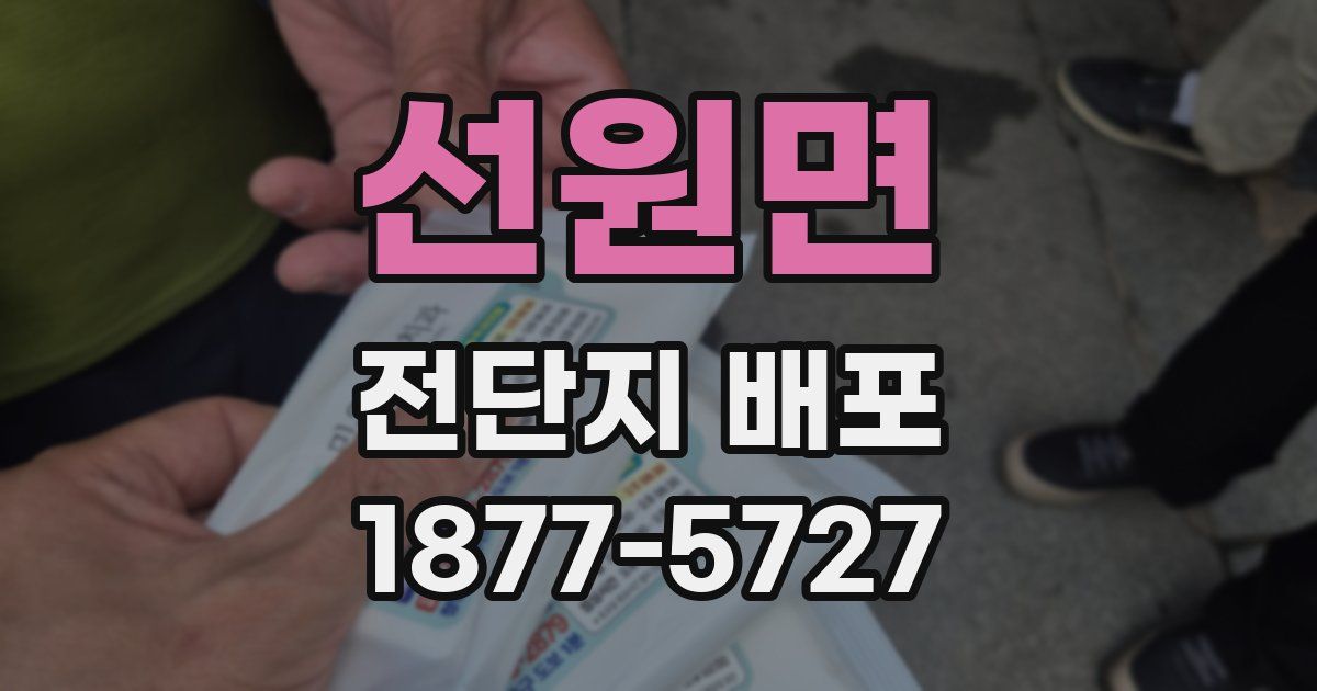 선원면 전단지 배포