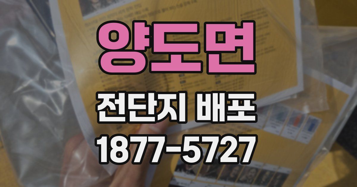 양도면 전단지 배포